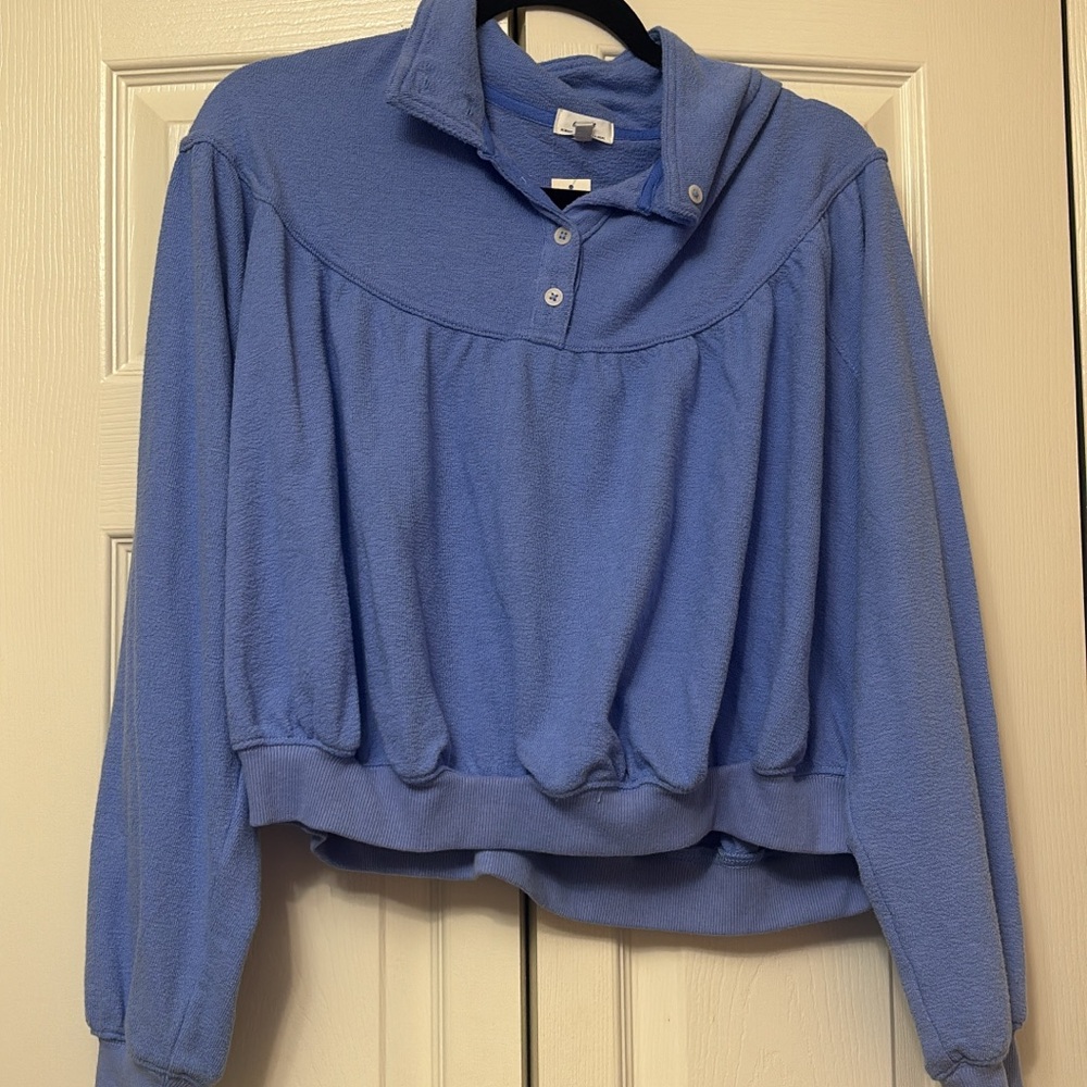 Aerie Long Sleeve Blue Pullover